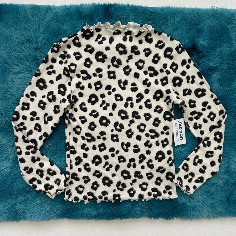 Old Navy Stylish Leopard Print Kids Top Size XS Girls